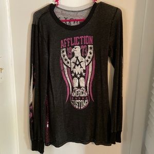 Affliction long sleeve Reversible long sleeve Womens shirt